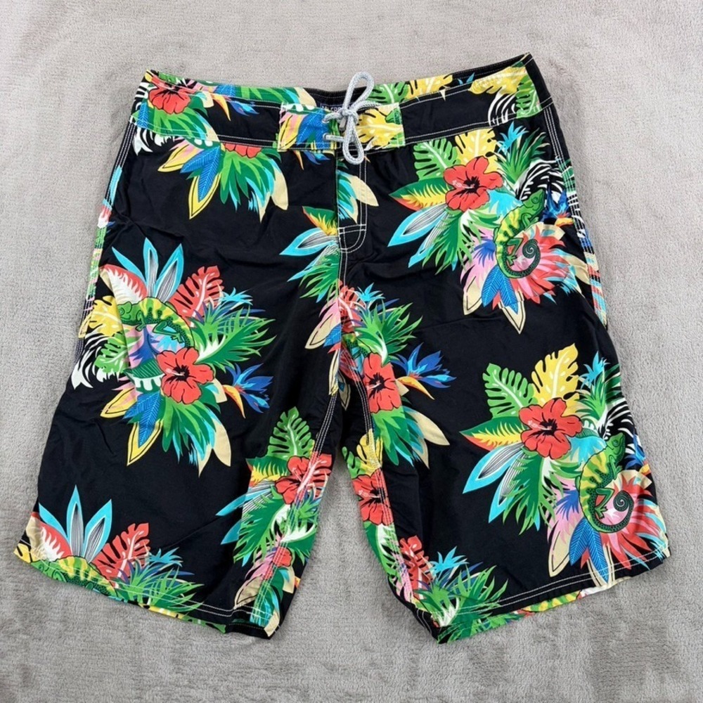 Vilebrequin Swim Board Shorts in Multi Floral Hawaiian Men 2XL Unlined Beach